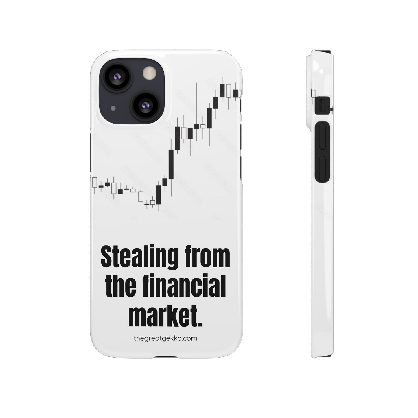 "Stealing from the Financial Market" – High-Risk Trader Phone Case