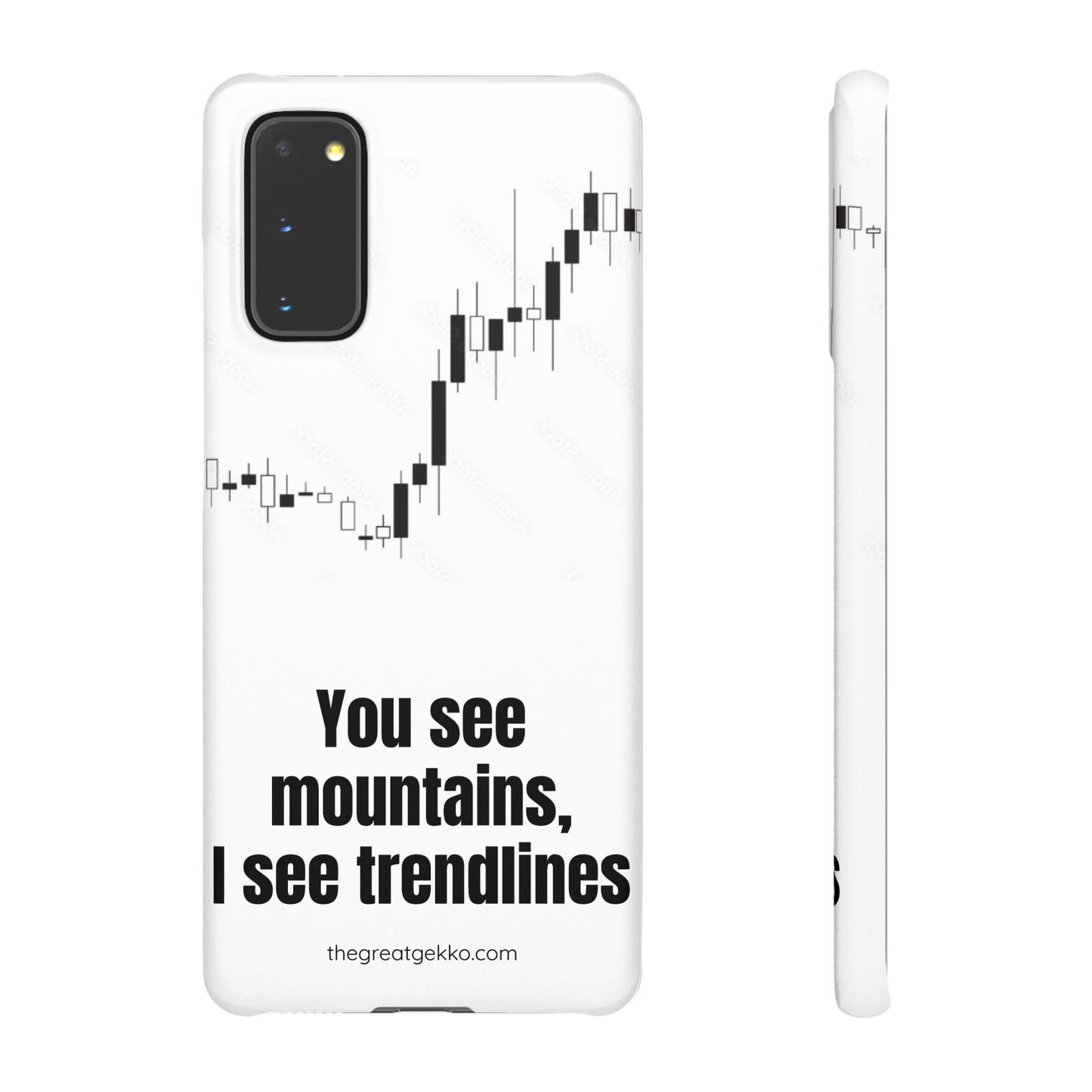 "You See Mountains, I See Trendlines" – Chart Addict’s Phone Case