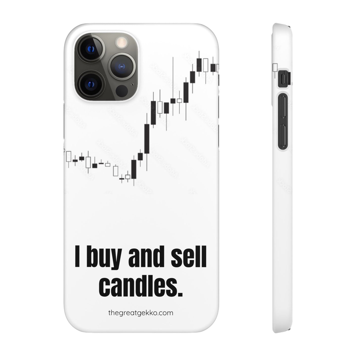 "I Buy and Sell Candles" – Crypto & Stock Market Phone Case