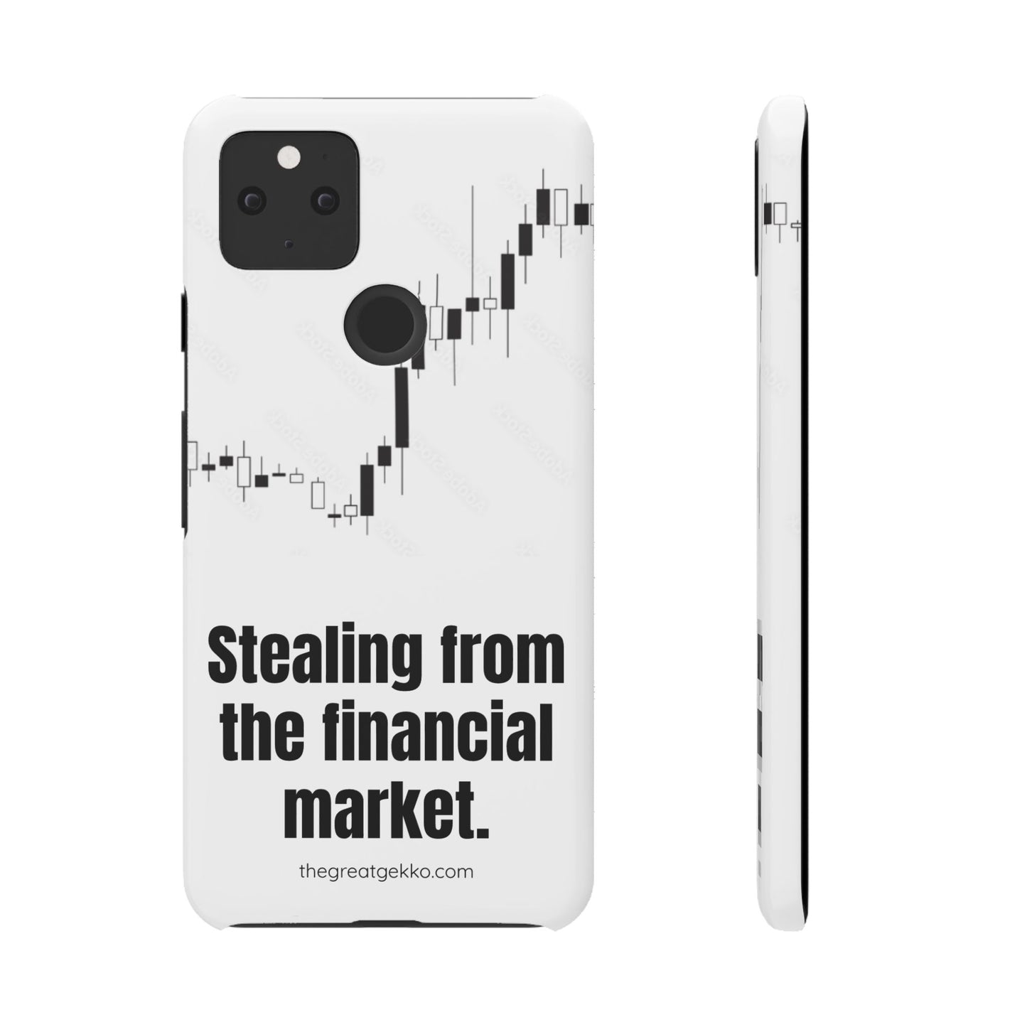 "Stealing from the Financial Market" – High-Risk Trader Phone Case