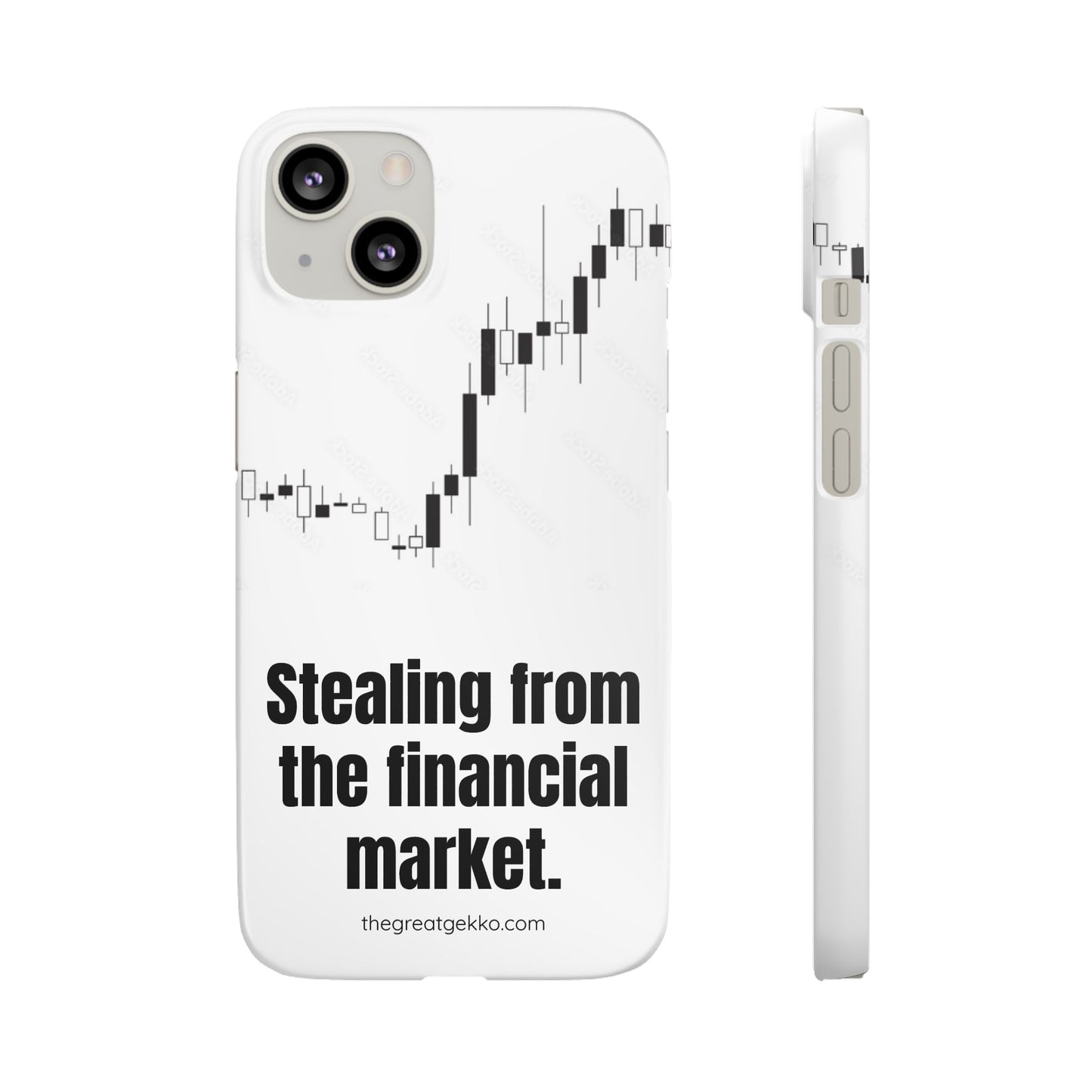 "Stealing from the Financial Market" – High-Risk Trader Phone Case
