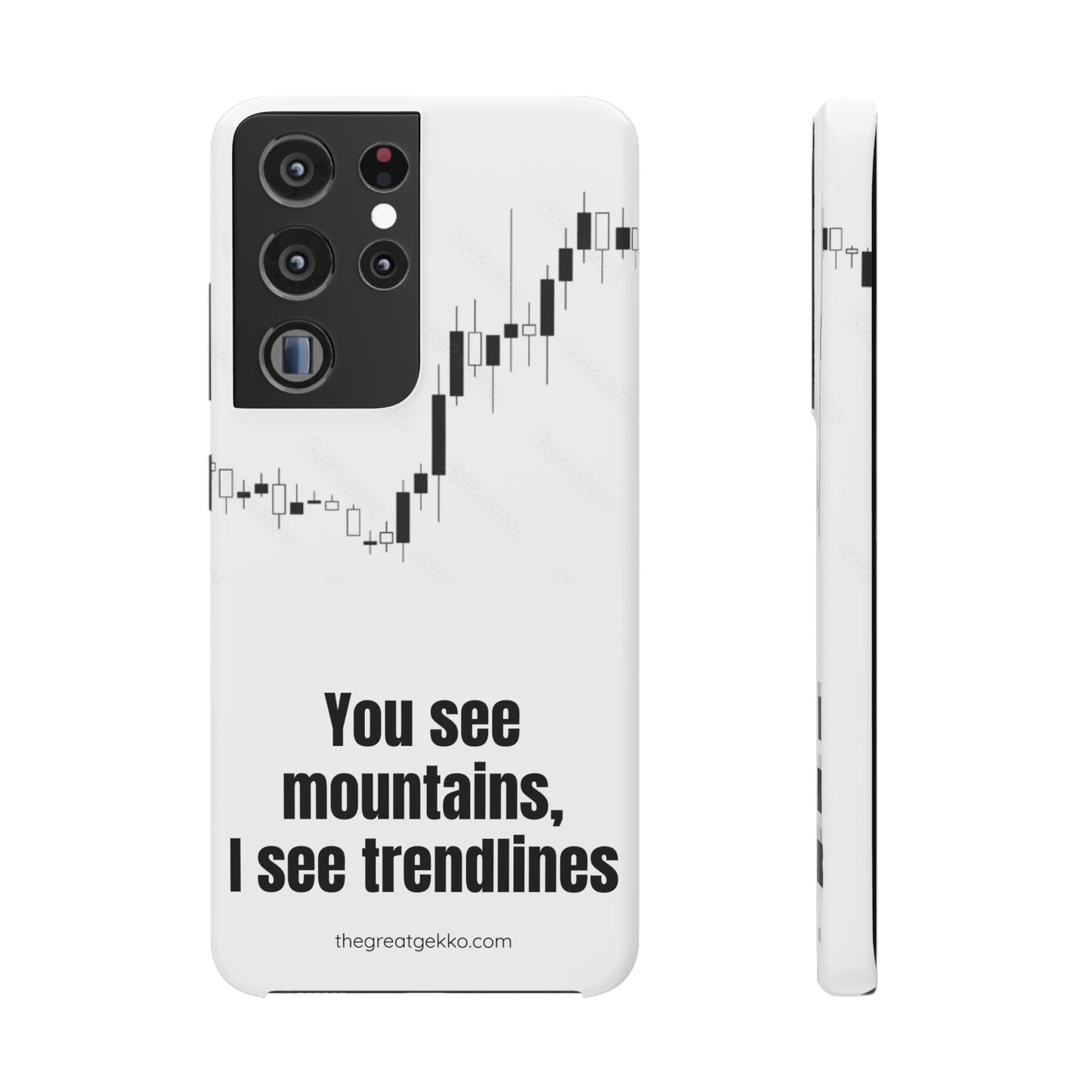 "You See Mountains, I See Trendlines" – Chart Addict’s Phone Case