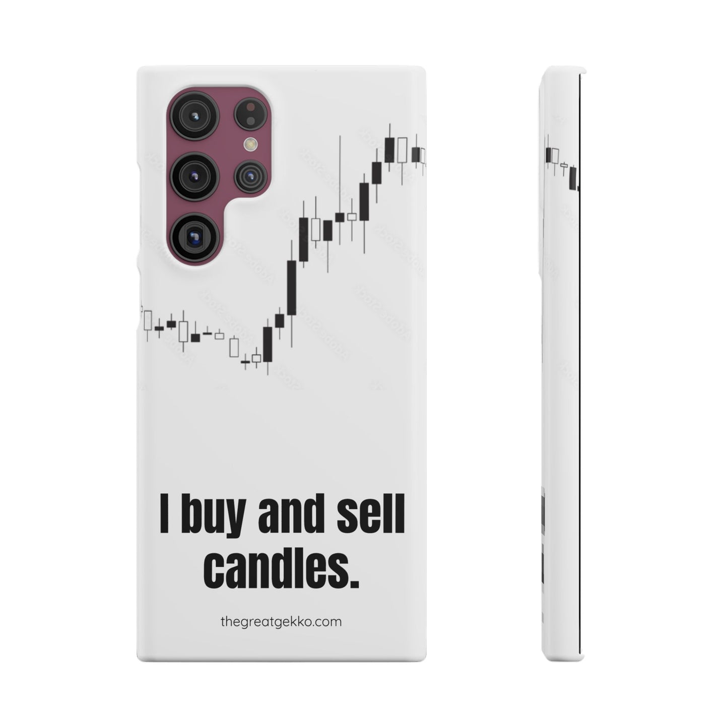 "I Buy and Sell Candles" – Crypto & Stock Market Phone Case