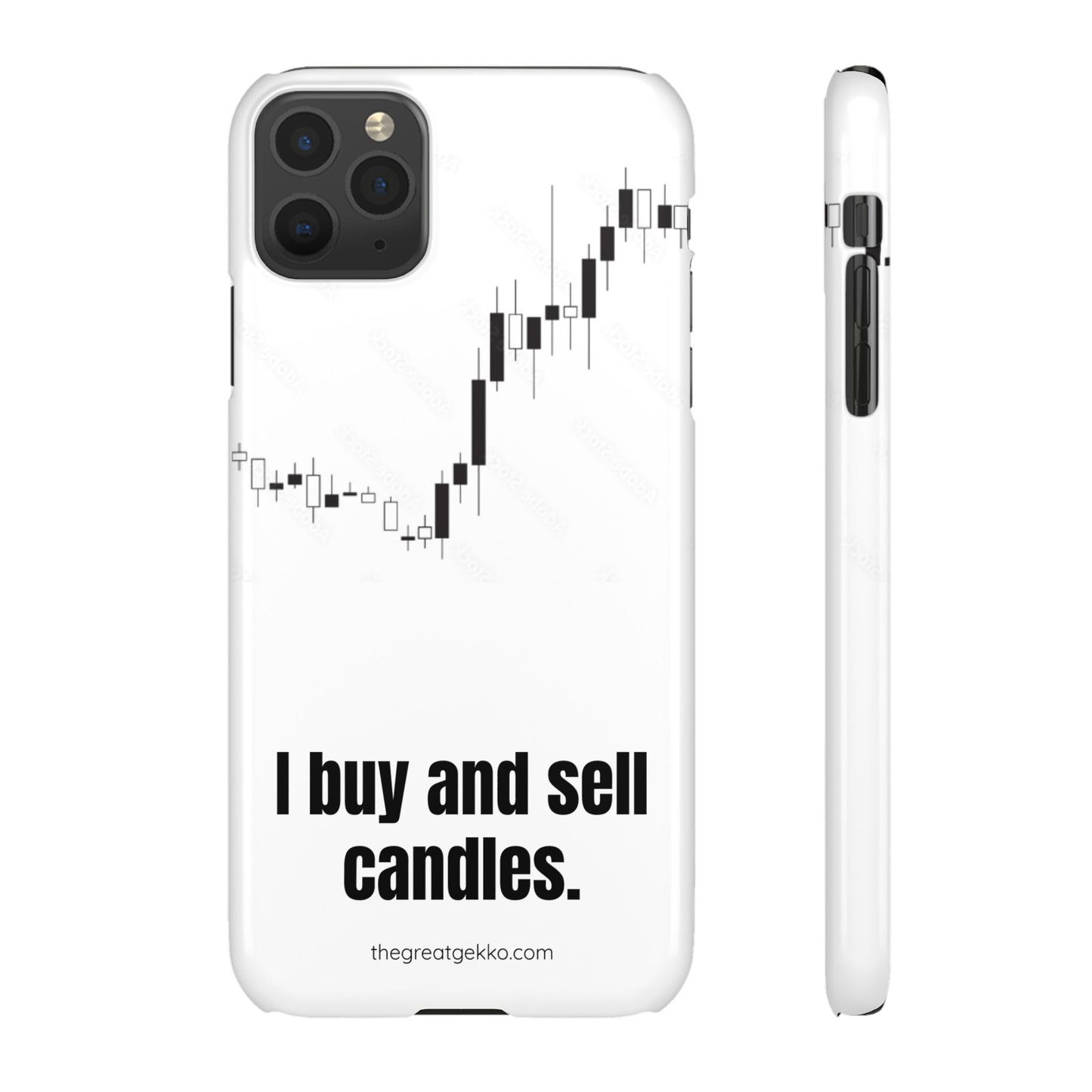 "I Buy and Sell Candles" – Crypto & Stock Market Phone Case