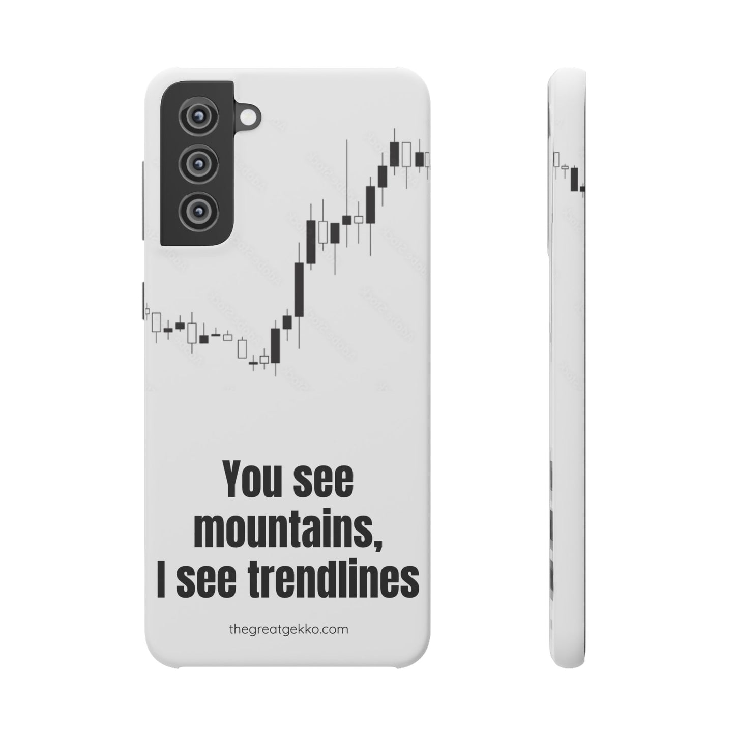 "You See Mountains, I See Trendlines" – Chart Addict’s Phone Case