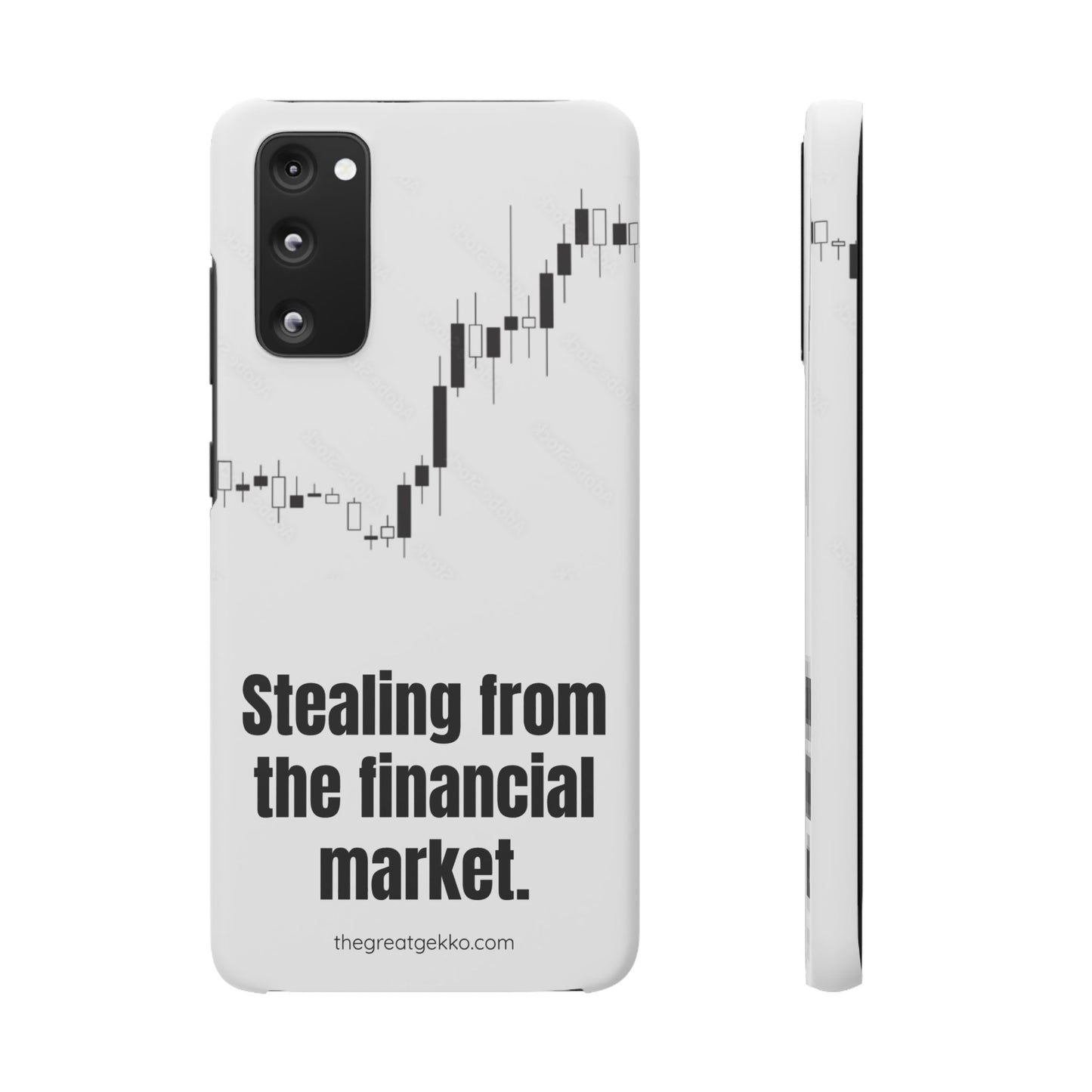 "Stealing from the Financial Market" – High-Risk Trader Phone Case