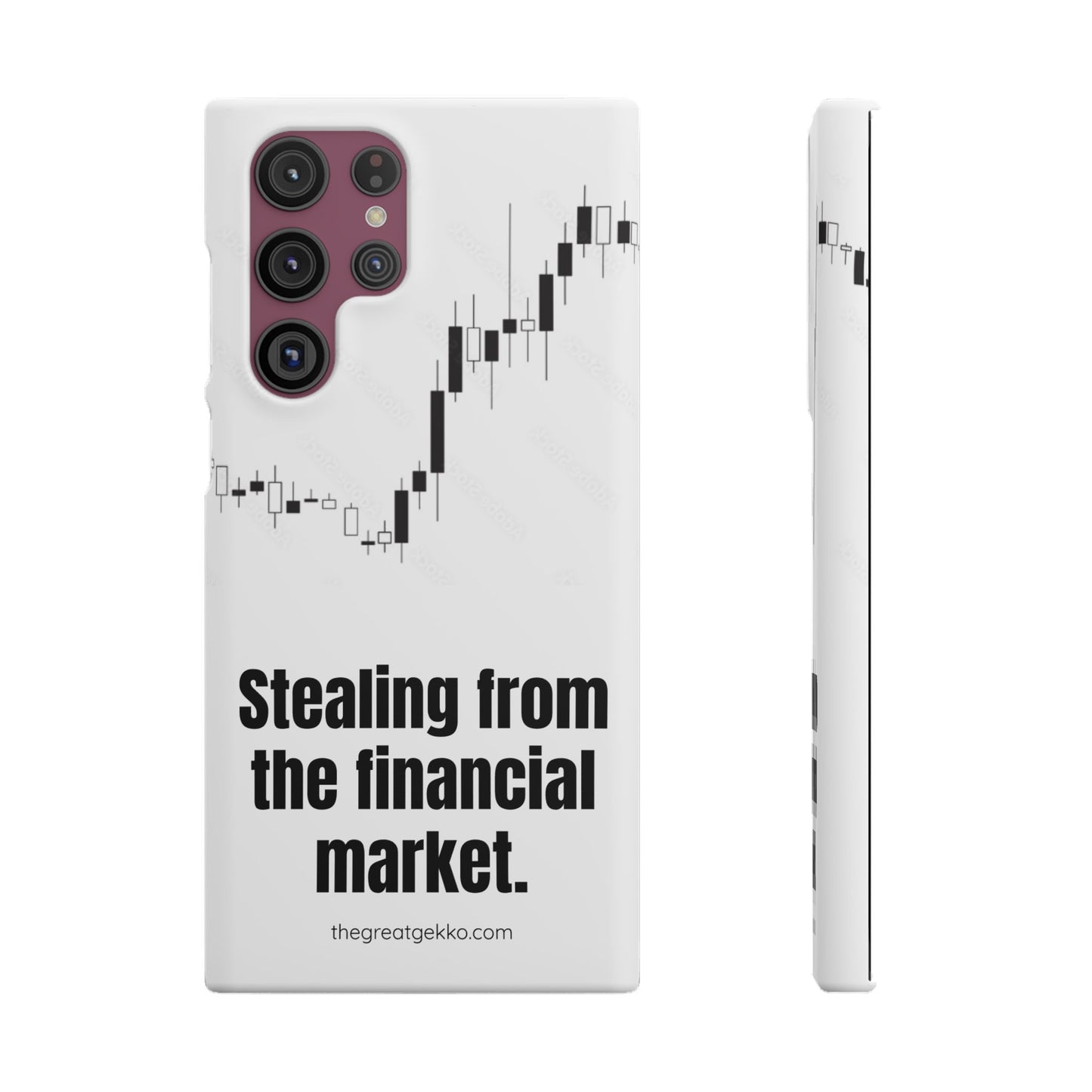 "Stealing from the Financial Market" – High-Risk Trader Phone Case