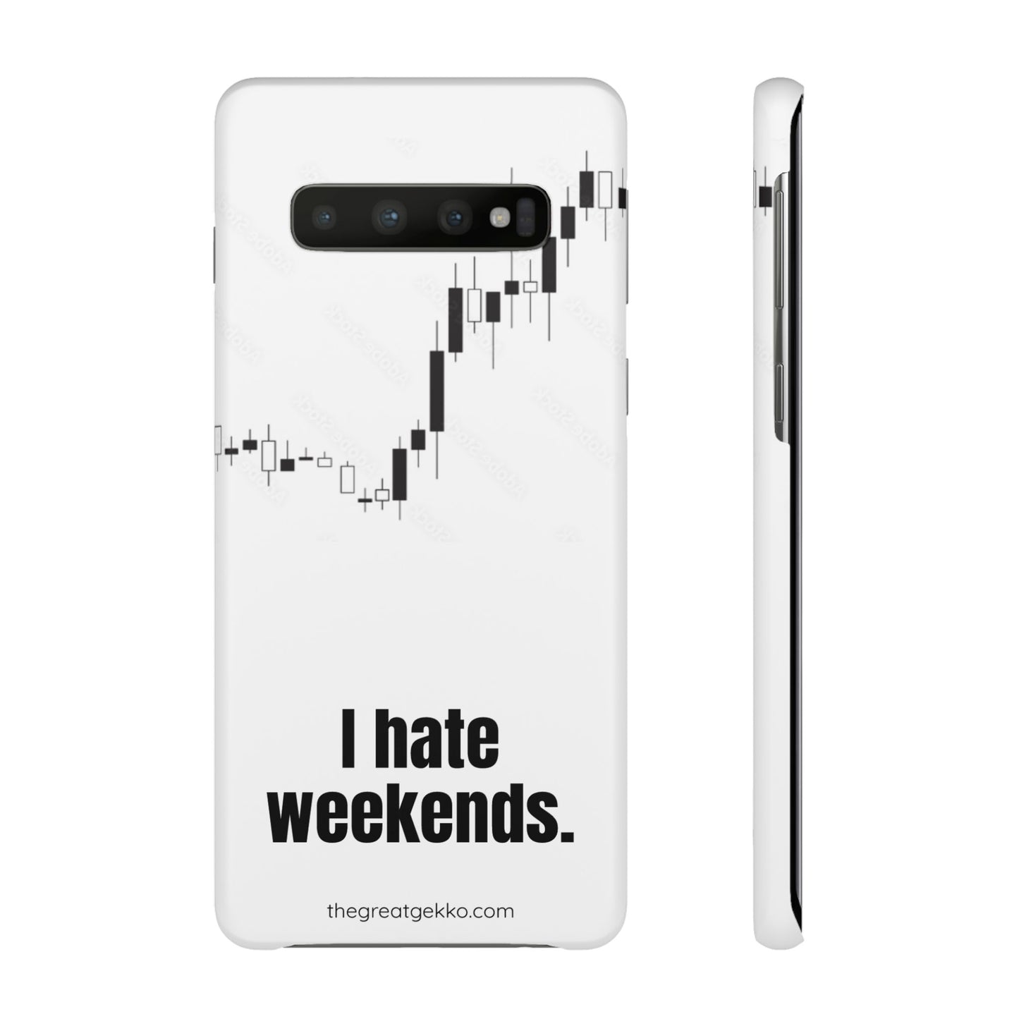 "I Hate Weekends" – Stock Market Addict's Phone Case