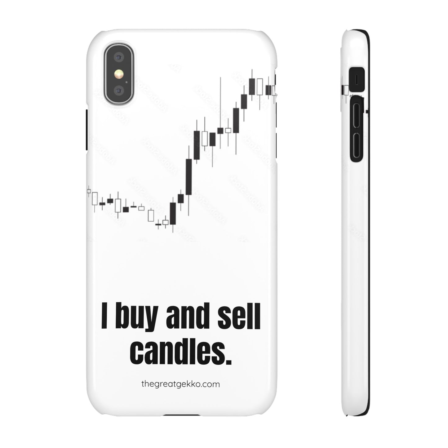 "I Buy and Sell Candles" – Crypto & Stock Market Phone Case