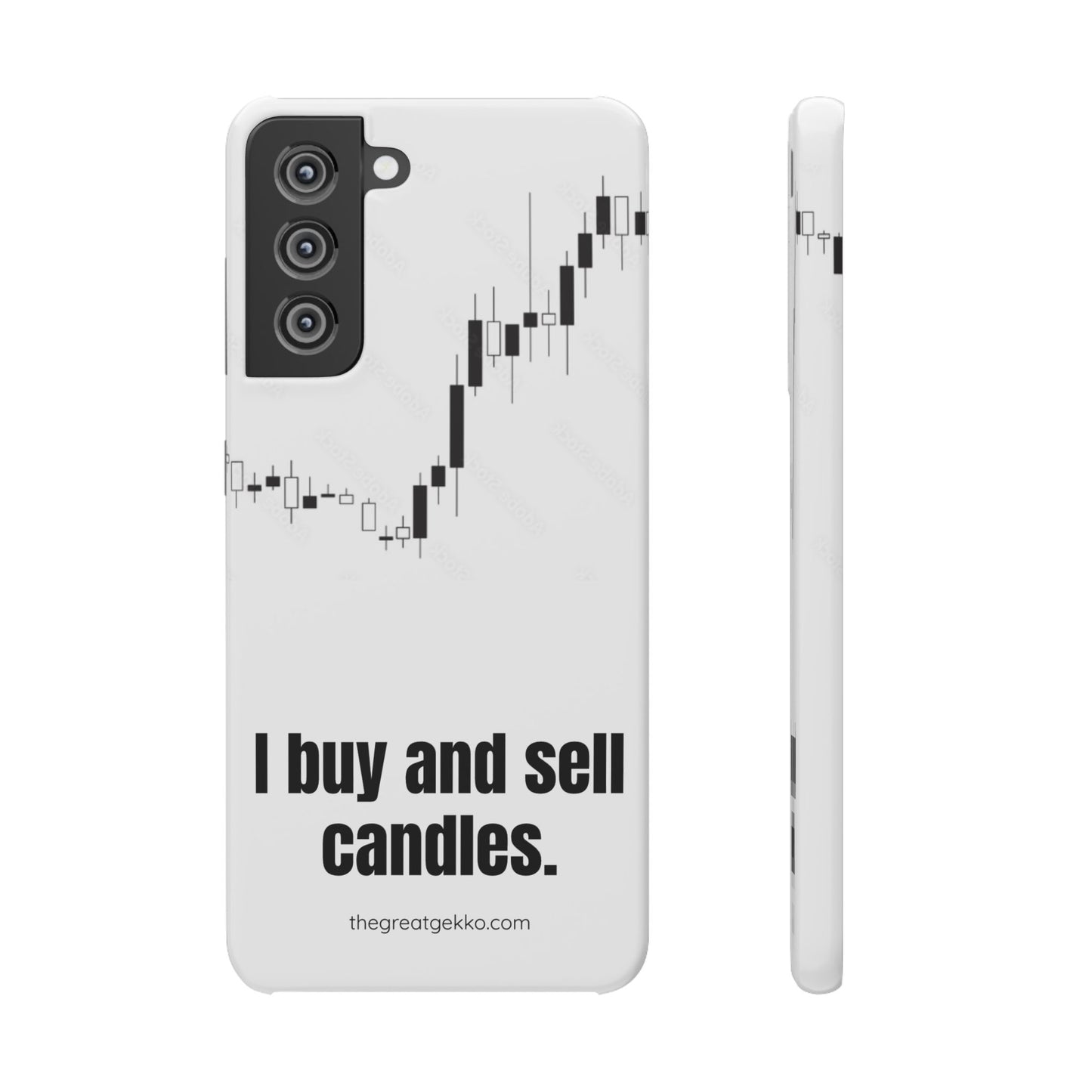 "I Buy and Sell Candles" – Crypto & Stock Market Phone Case