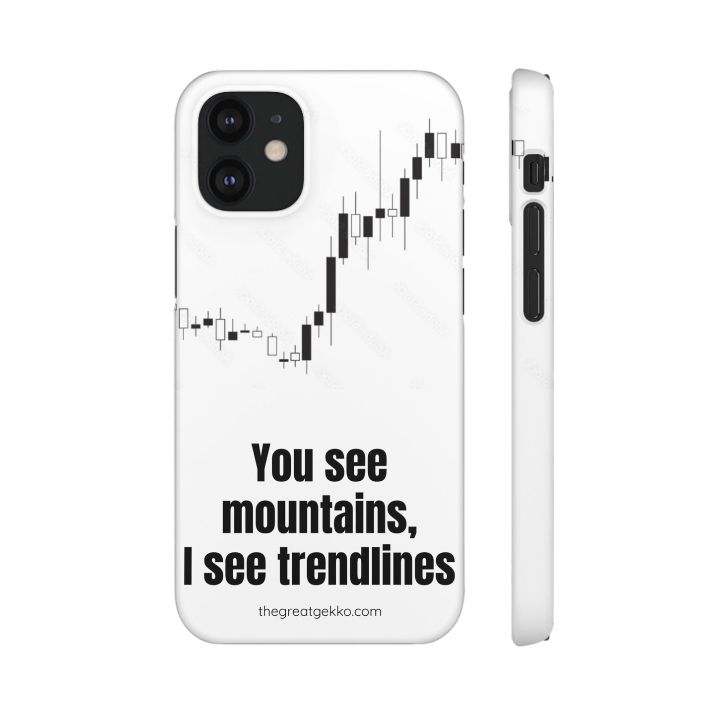 "You See Mountains, I See Trendlines" – Chart Addict’s Phone Case