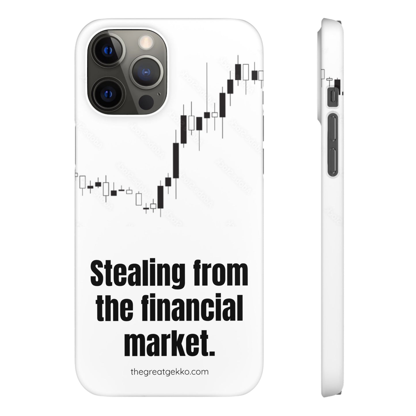 "Stealing from the Financial Market" – High-Risk Trader Phone Case