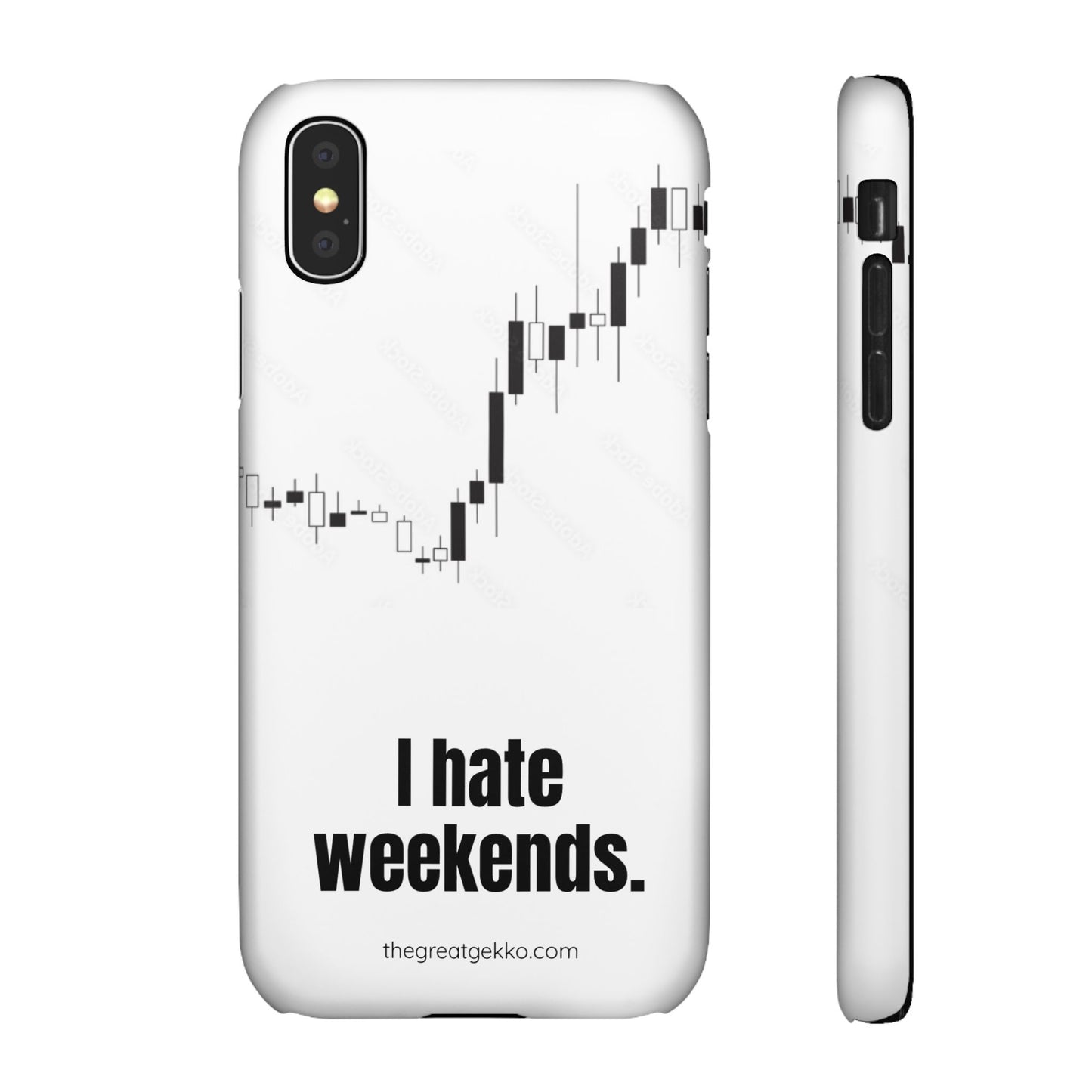 "I Hate Weekends" – Stock Market Addict's Phone Case