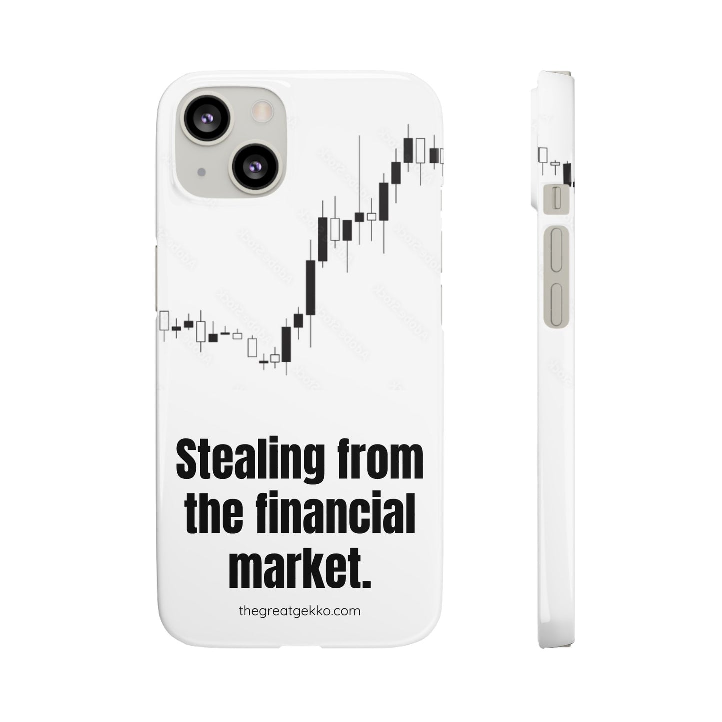 "Stealing from the Financial Market" – High-Risk Trader Phone Case
