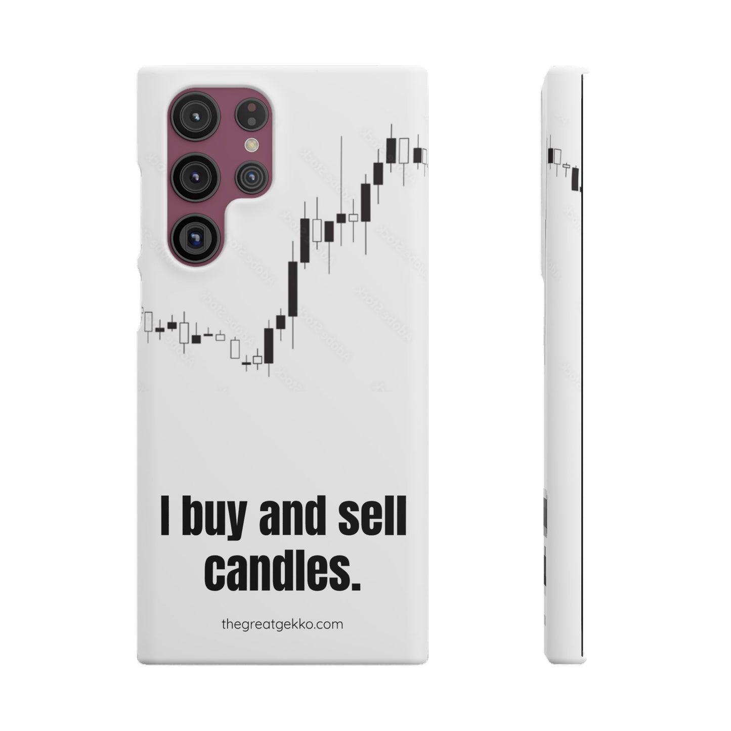 "I Buy and Sell Candles" – Crypto & Stock Market Phone Case