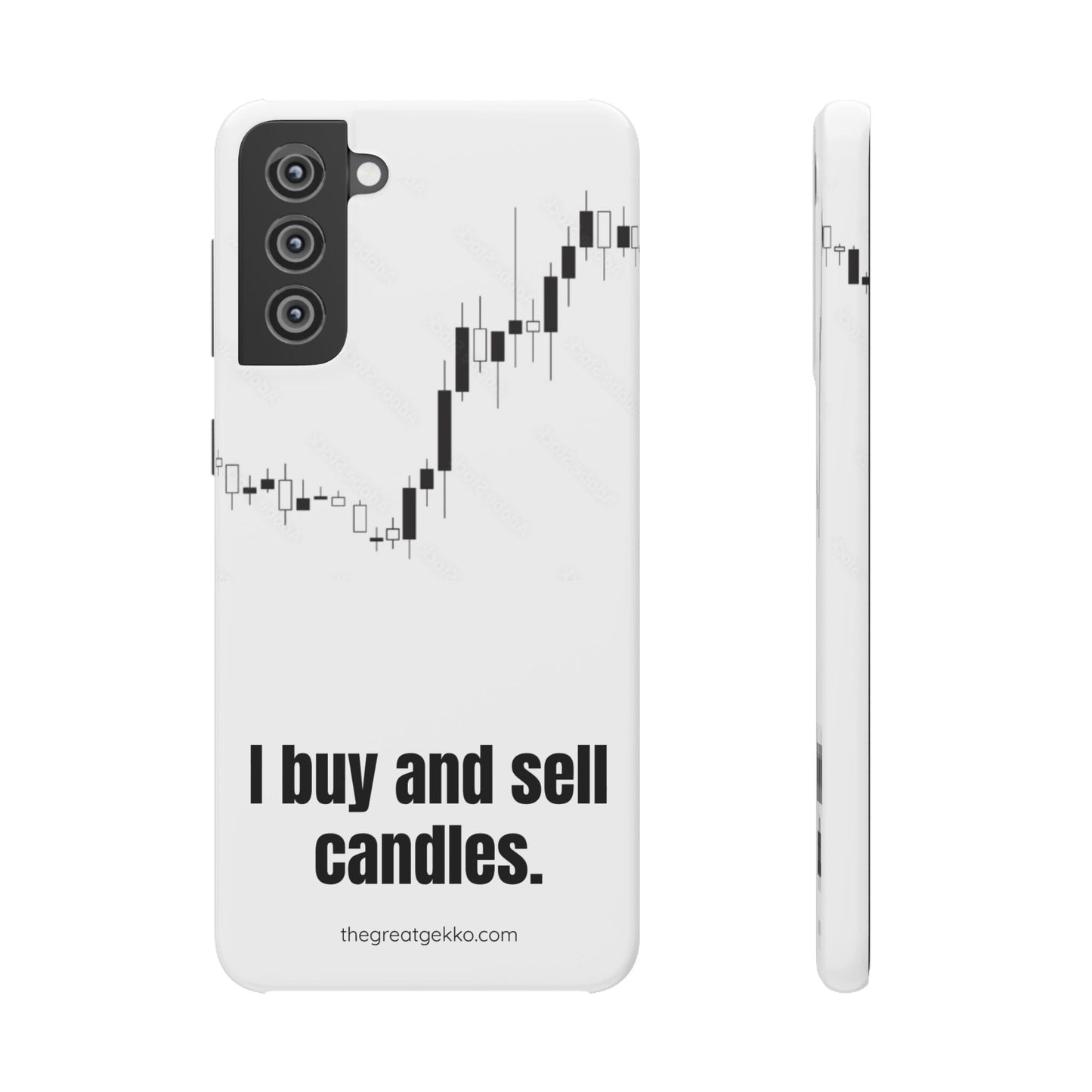 "I Buy and Sell Candles" – Crypto & Stock Market Phone Case