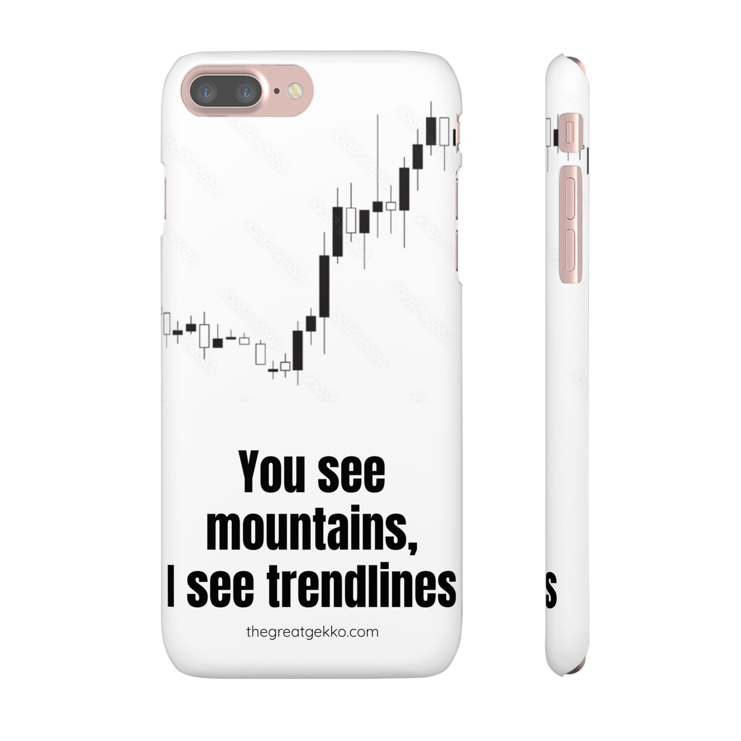 "You See Mountains, I See Trendlines" – Chart Addict’s Phone Case