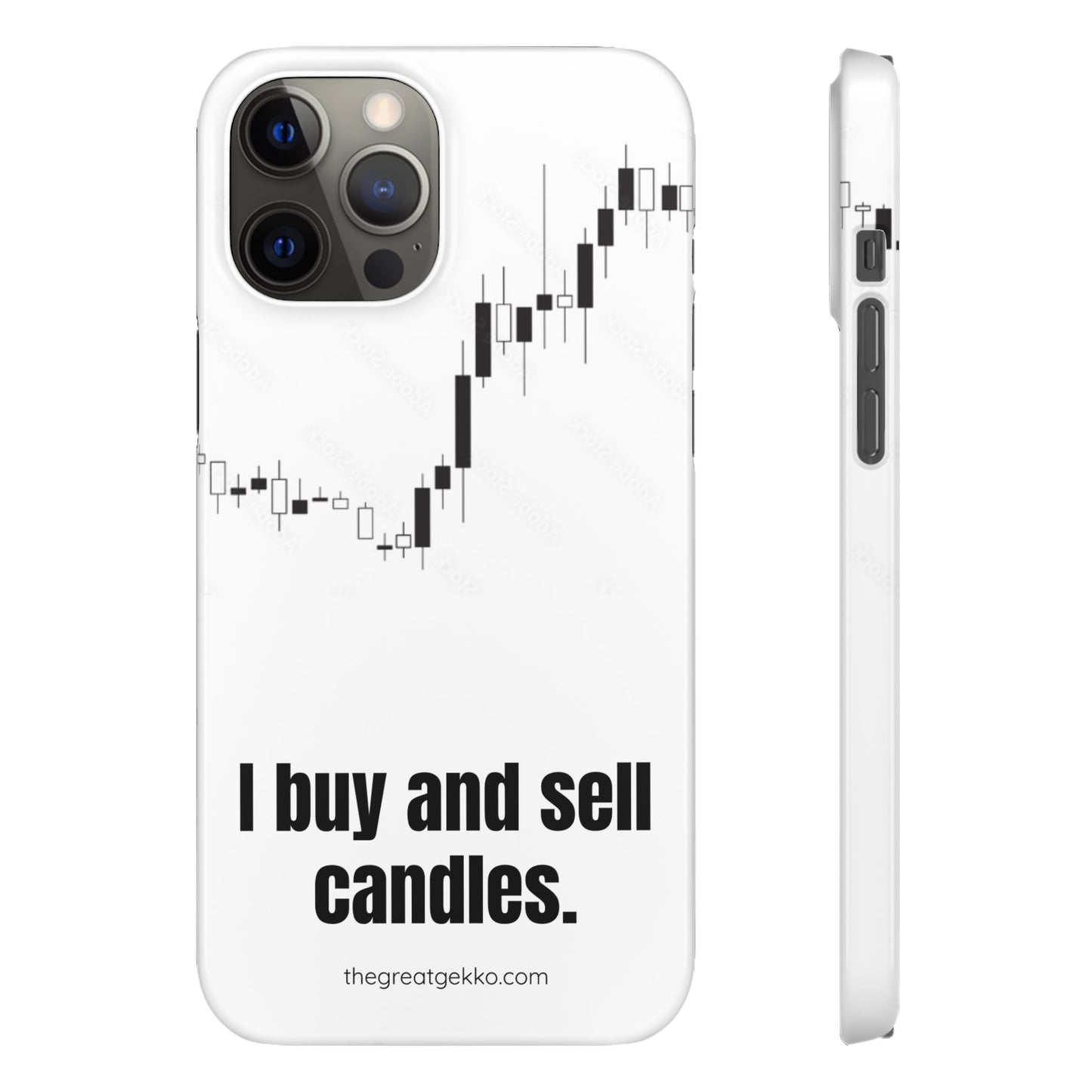 "I Buy and Sell Candles" – Crypto & Stock Market Phone Case