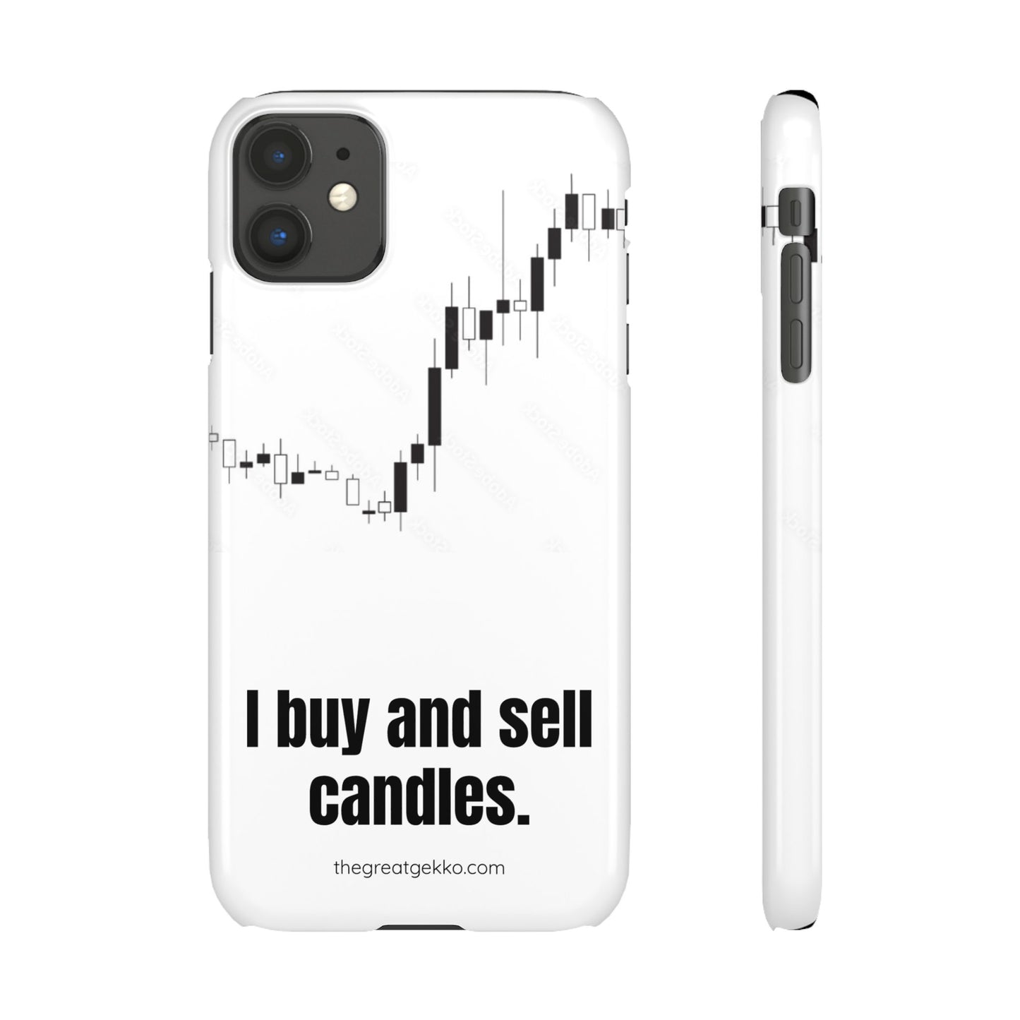 "I Buy and Sell Candles" – Crypto & Stock Market Phone Case