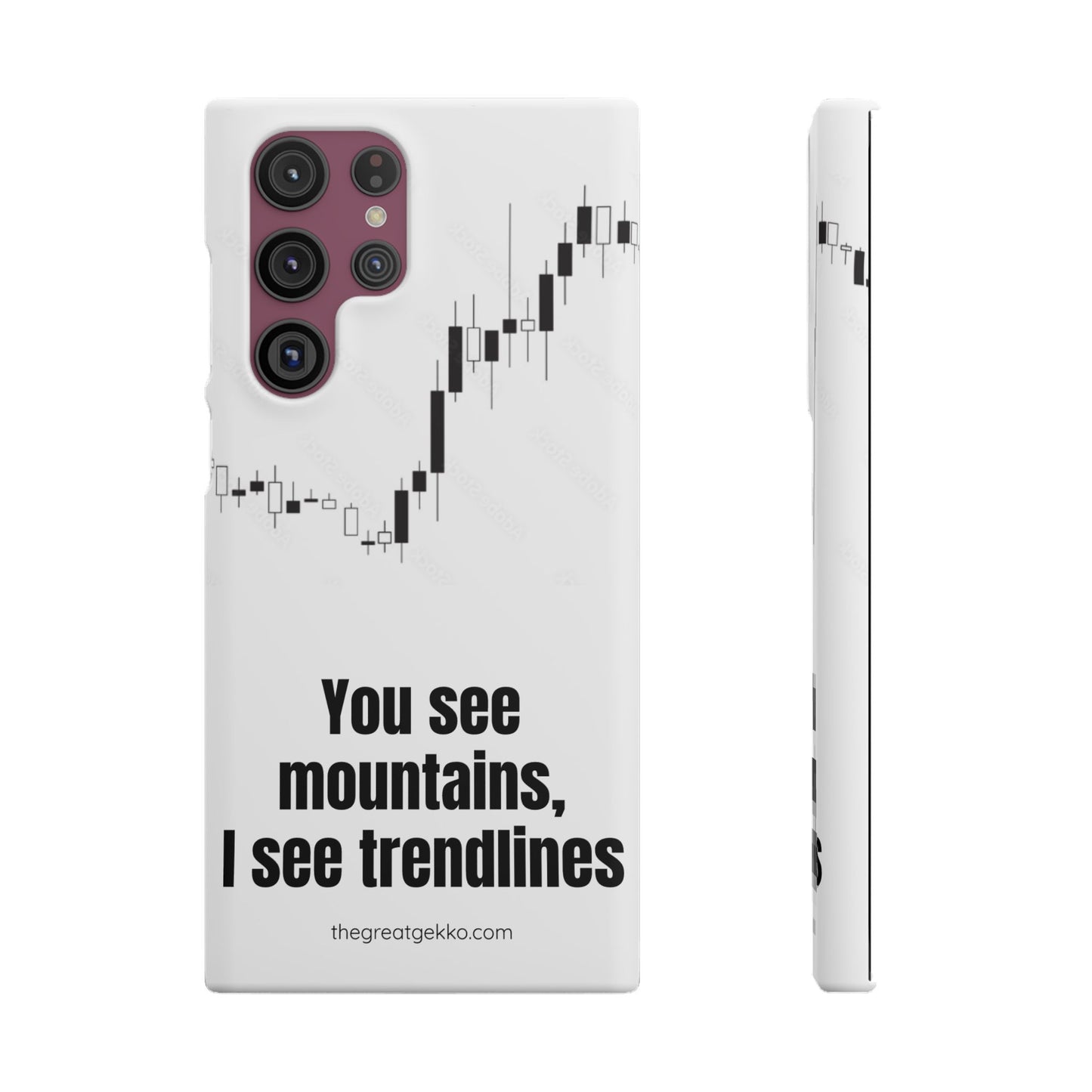 "You See Mountains, I See Trendlines" – Chart Addict’s Phone Case