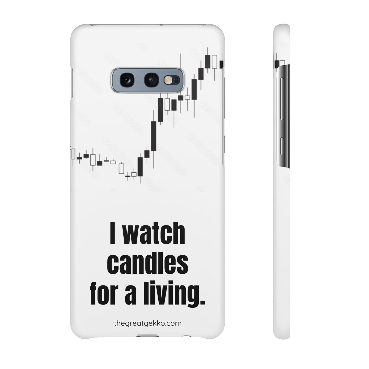 "I Watch Candles for a Living" – The Ultimate Trader’s Phone Case